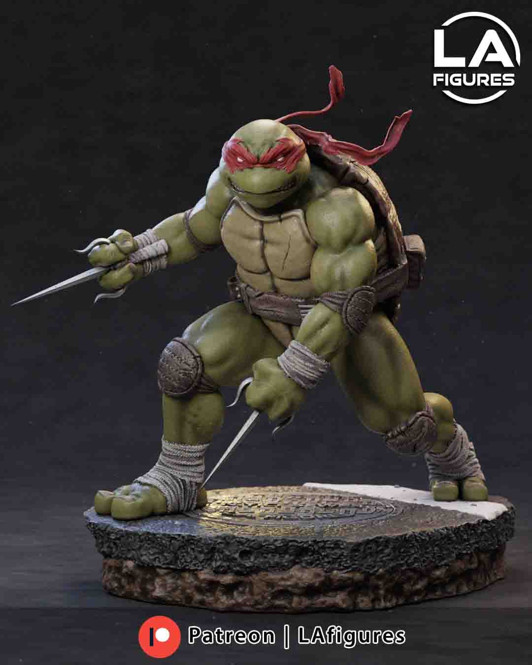 🐢🔥 فیگور رافائل (Raphael TMNT) – ارتفاع ۲۵ سانتیمتر | جنس PLA+