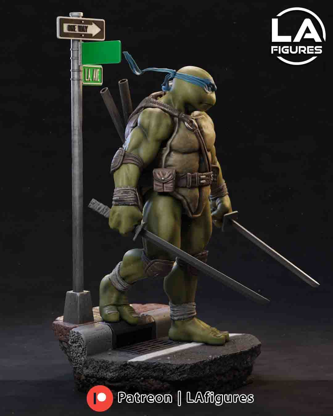 🐢⚔️ فیگور لئوناردو (Leonardo TMNT) – ارتفاع ۲۵ سانتی‌متر | جنس PLA+ — تصویر ۷