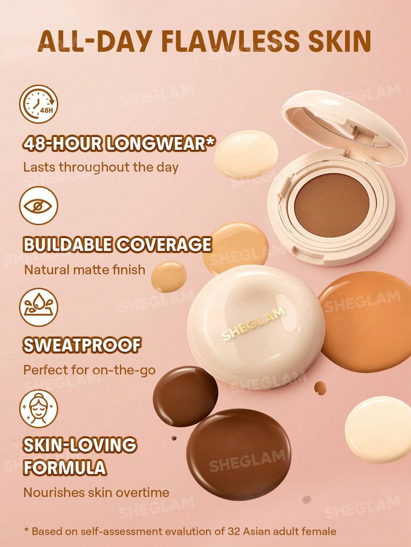 کوشن شیگلم مدل Lock & Go Long-Lasting رنگ NUDE — تصویر ۱۱
