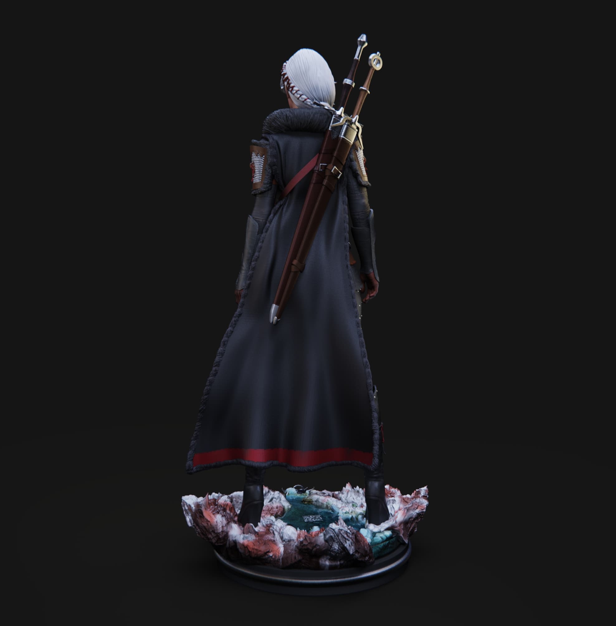 ⚔️✨ فیگور سیری (Ciri) ویچر 3 | ارتفاع ۴۰ سانتیمتر | جنس PLA+ — تصویر ۶