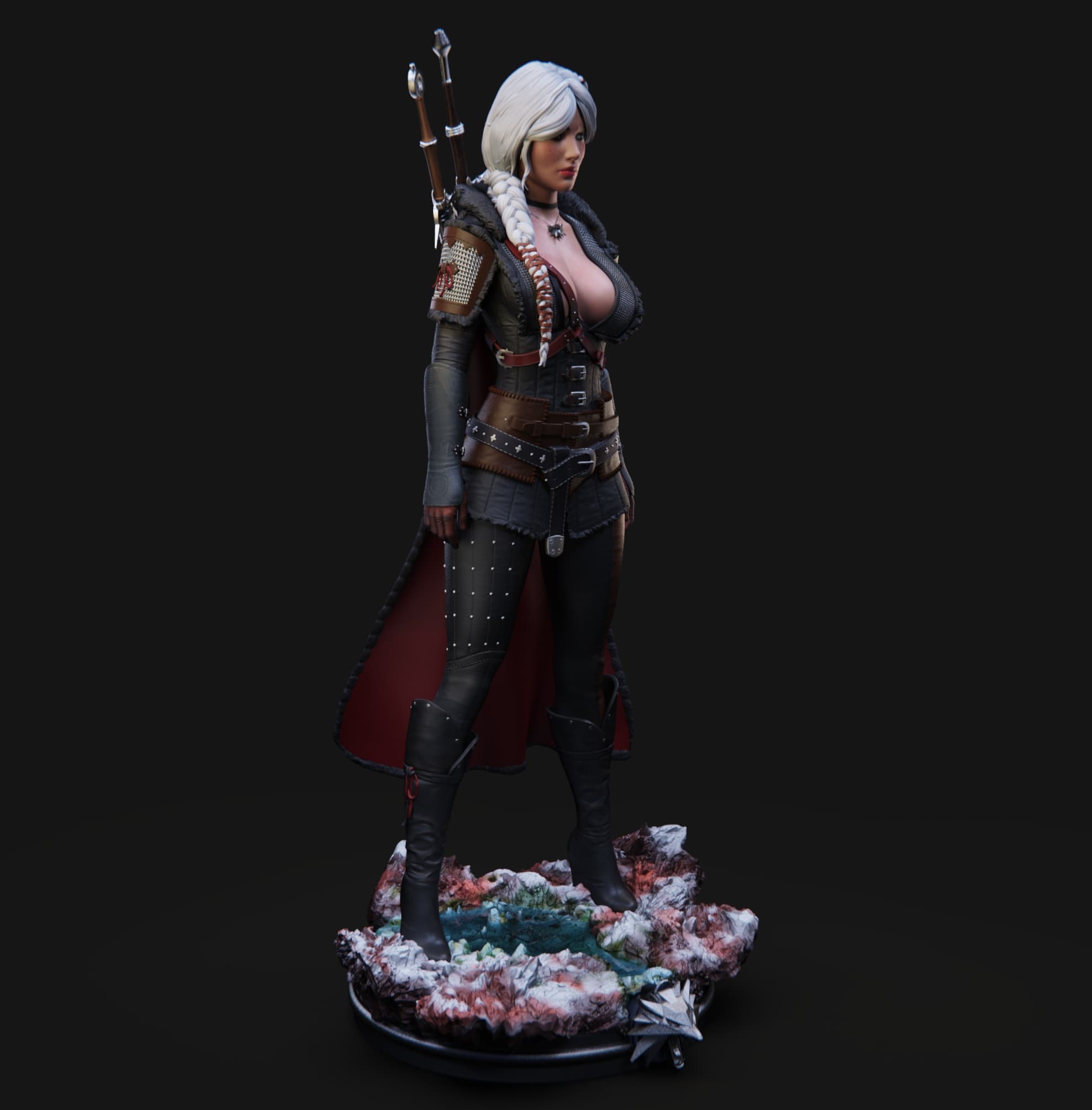 ⚔️✨ فیگور سیری (Ciri) ویچر 3 | ارتفاع ۴۰ سانتیمتر | جنس PLA+ — تصویر ۱۱