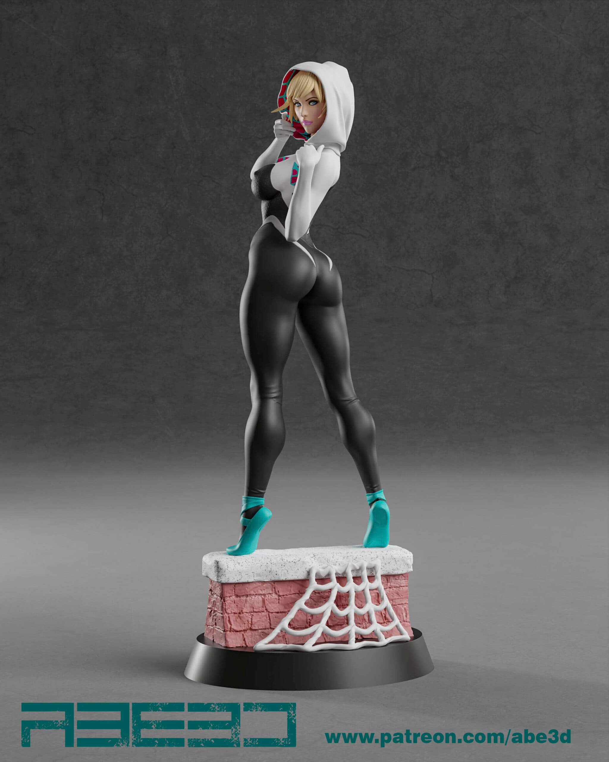 🕷️ فیگور اسپایدر وومن Spider-Gwen | ارتفاع 50 سانتی‌متر | جنس PLA+