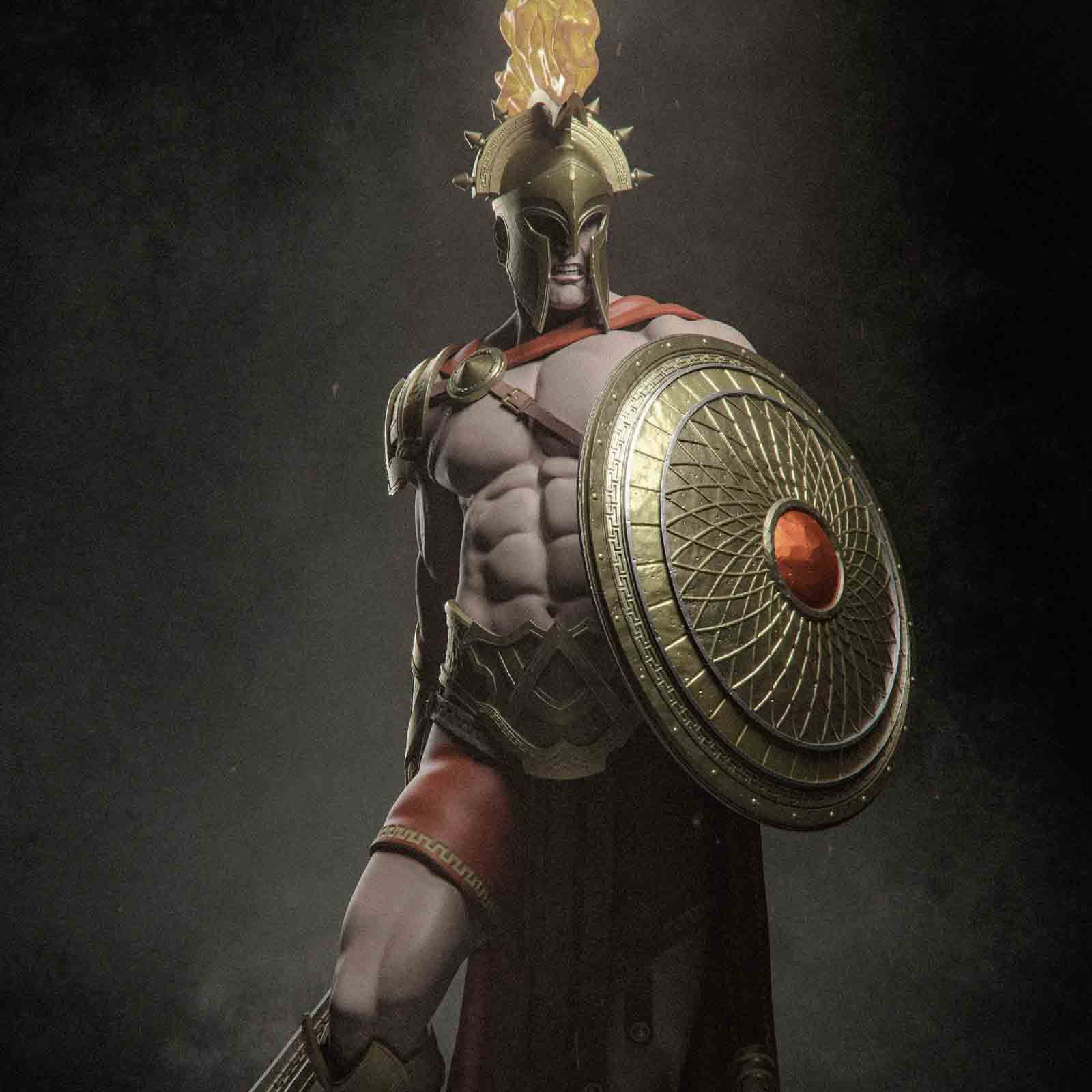 ⚔️ فیگور آرس Ares | ارتفاع 28 سانتی‌متر | جنس PLA+ — تصویر ۳