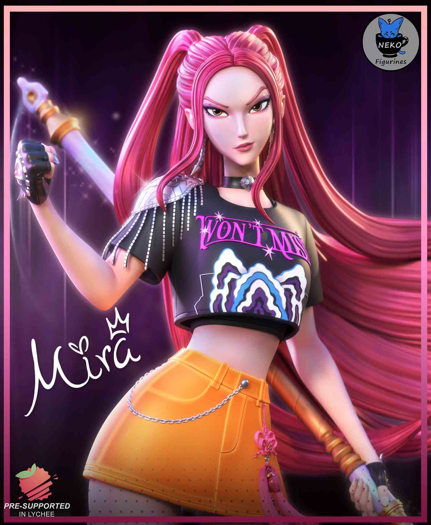 🗡️ فیگور میرا شکارچی شیطان (Mira Demon Hunter) | ارتفاع ۳۵ سانتی‌متر | جنس PLA+ — تصویر ۶