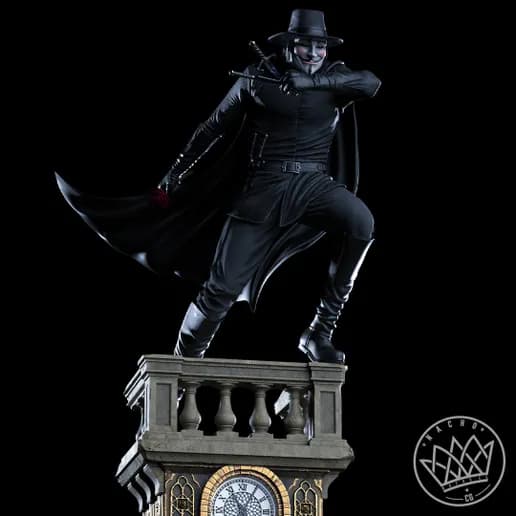 🎭 فیگور شخصیت V for Vendetta | ارتفاع ۳۰ سانتیمتر | جنس PLA+ — تصویر ۲