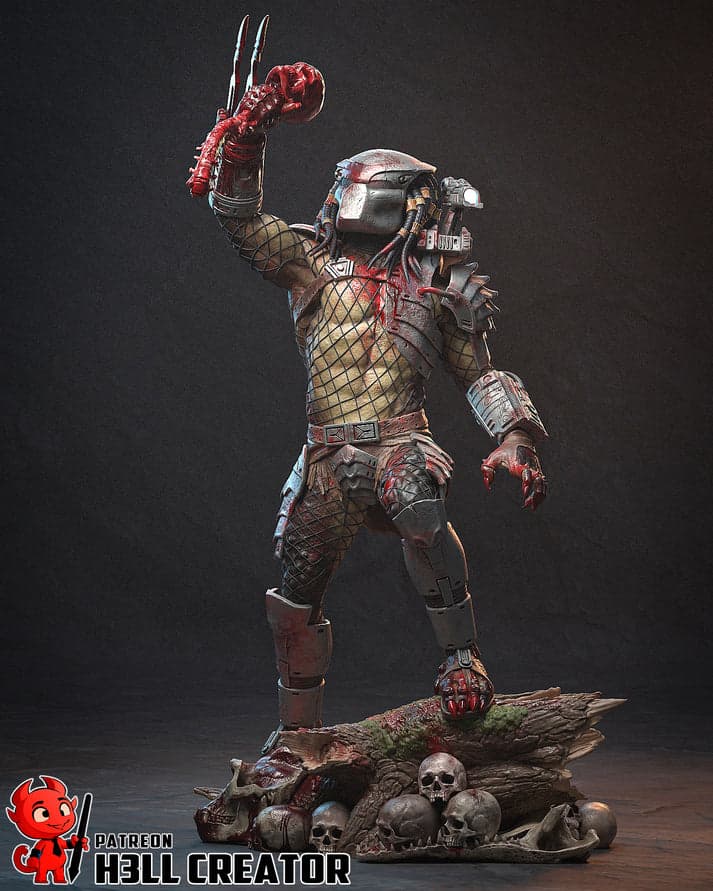 🩸 فیگور Predator | جنس PLA+ | ارتفاع 40 سانتی‌متر 🩸 — تصویر ۲
