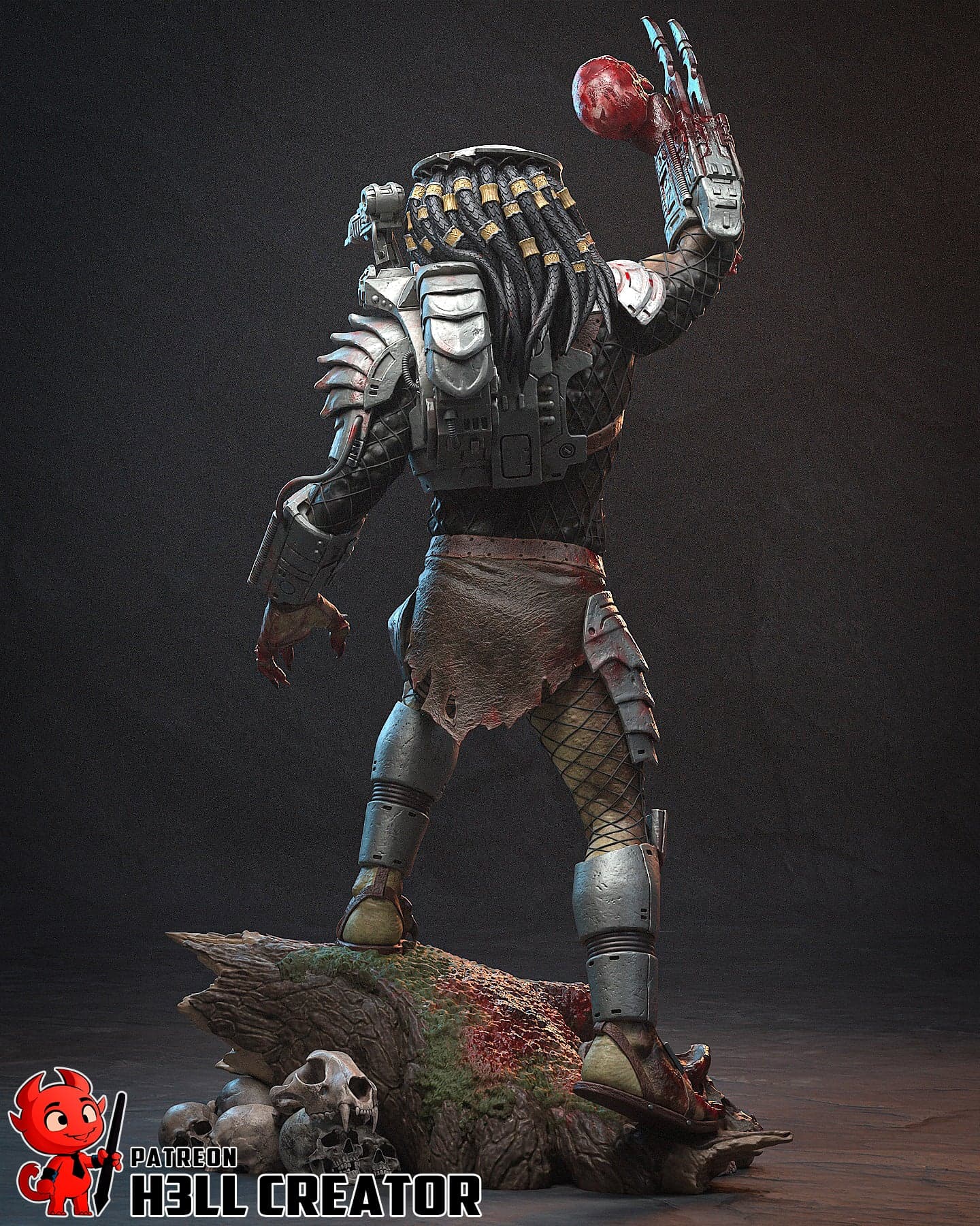 🩸 فیگور Predator | جنس PLA+ | ارتفاع 40 سانتی‌متر 🩸 — تصویر ۳