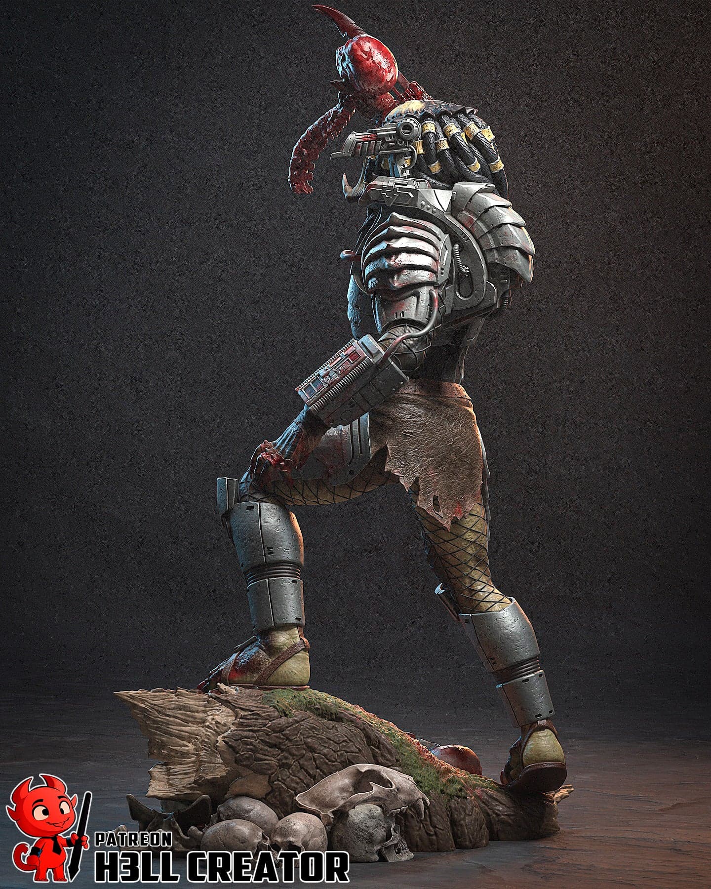 🩸 فیگور Predator | جنس PLA+ | ارتفاع 40 سانتی‌متر 🩸 — تصویر ۴