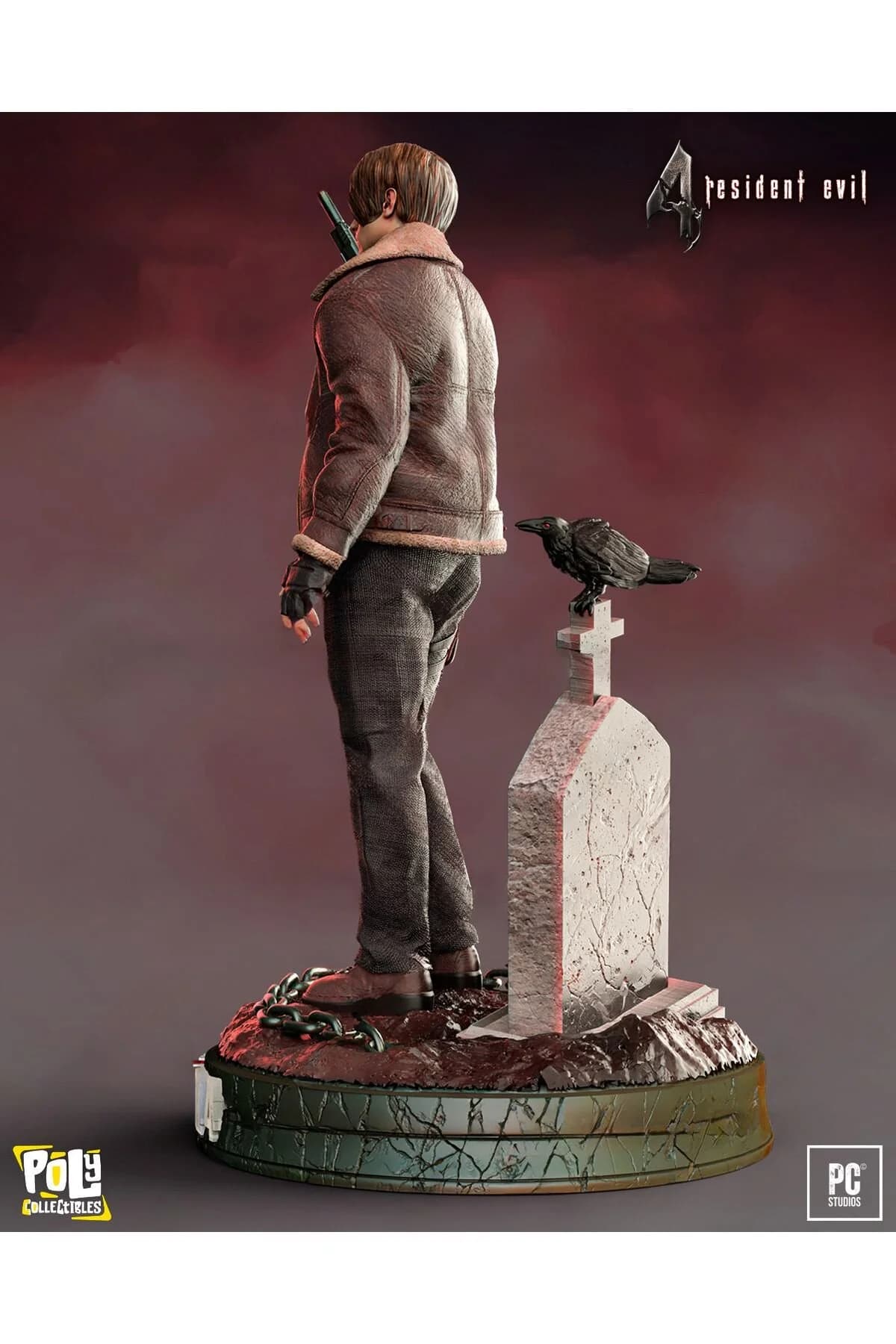 🧟♂️ فیگور لیون اسکات کندی Resident Evil 4 | جنس PLA+ | ارتفاع 40 سانتیمتر — تصویر ۱۱