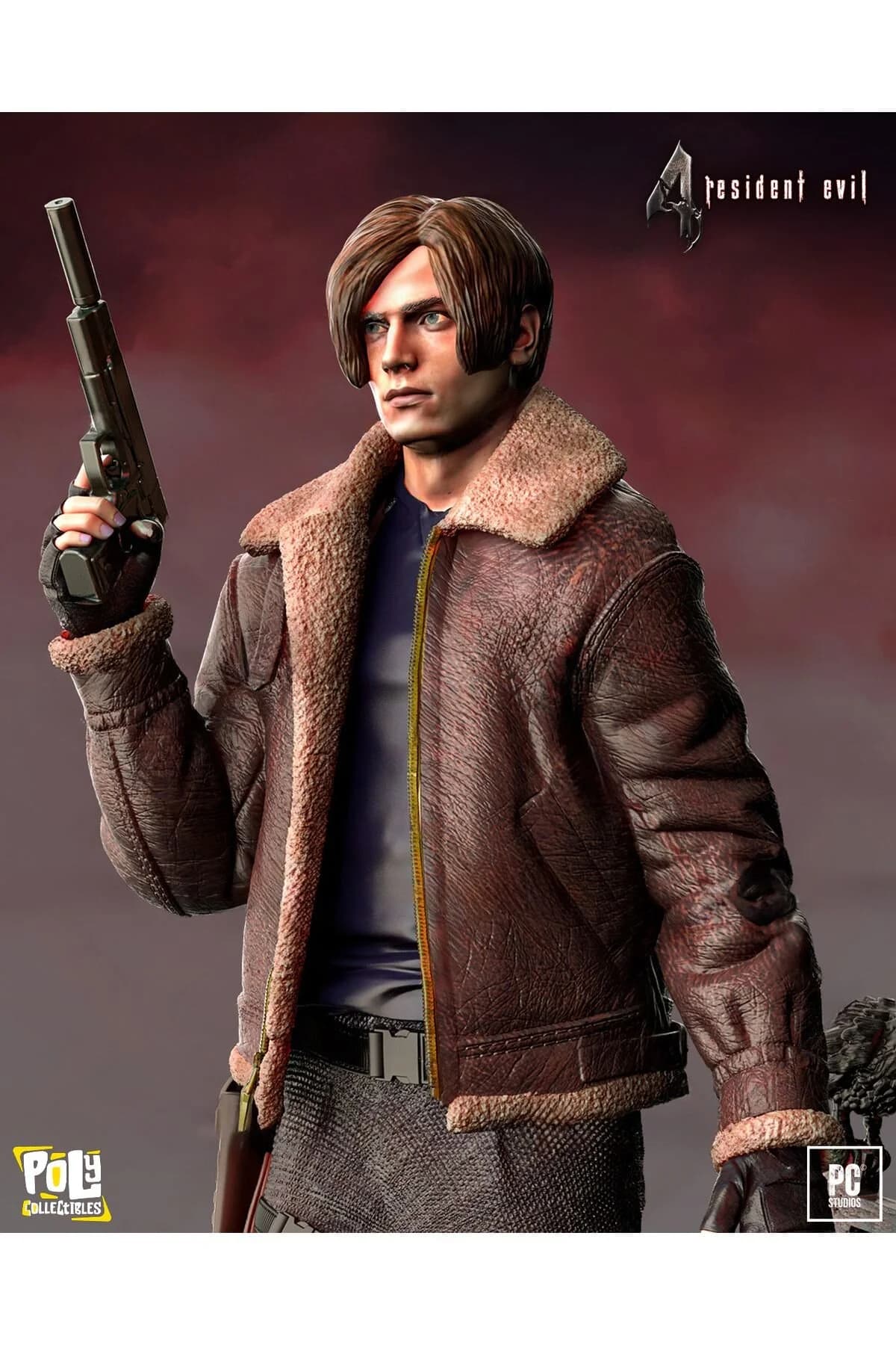 🧟♂️ فیگور لیون اسکات کندی Resident Evil 4 | جنس PLA+ | ارتفاع 40 سانتیمتر — تصویر ۹