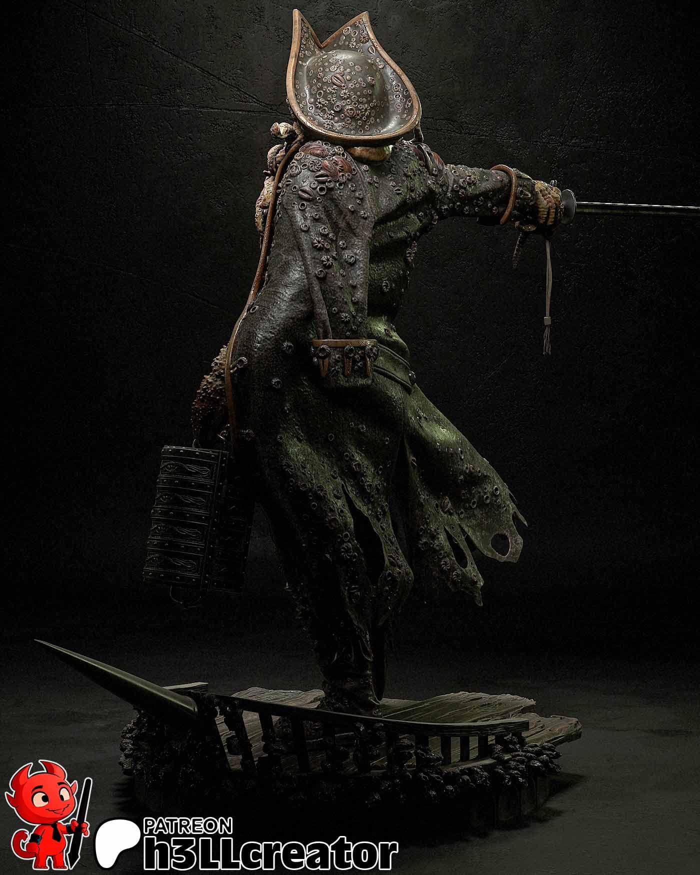 ☠️ فیگور دِیوی جونز (Davy Jones) | ارتفاع 28 سانتیمتر | ساختهشده از PLA+ — تصویر ۴
