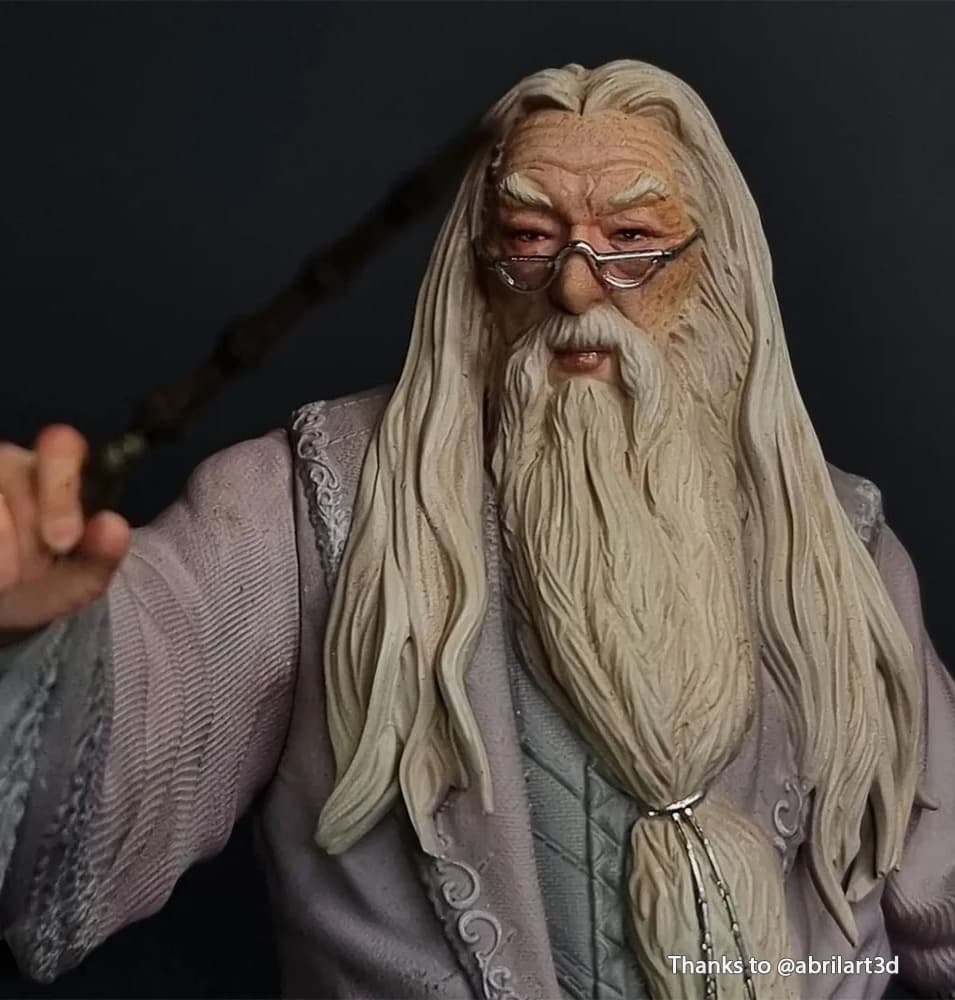🪄 فیگور شخصیت پروفسور دامبلدور Dumbledore | جنس PLA+ | ارتفاع ۳۲ سانتیمتر — تصویر ۳