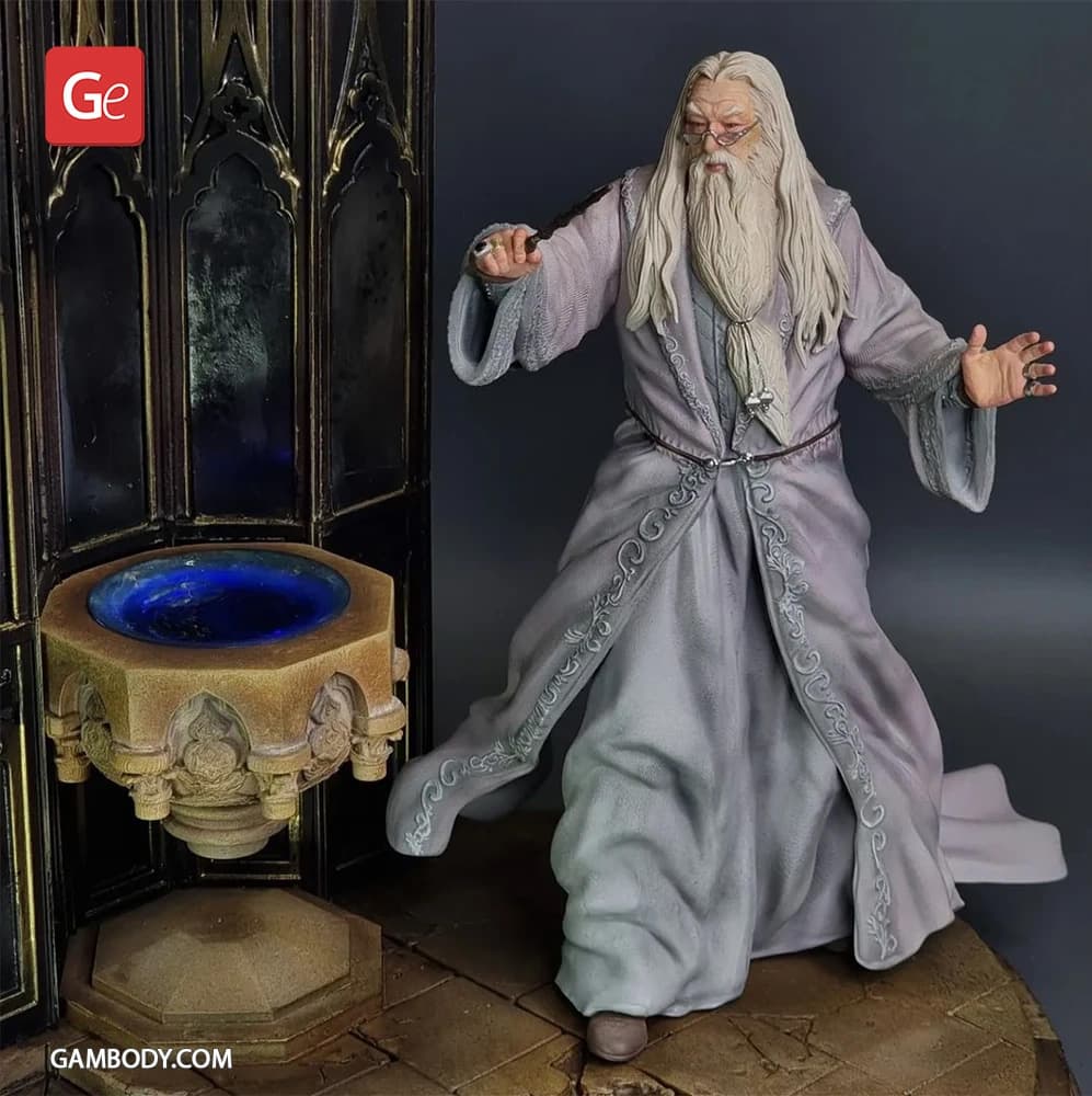 🪄 فیگور شخصیت پروفسور دامبلدور Dumbledore | جنس PLA+ | ارتفاع ۳۲ سانتی‌متر