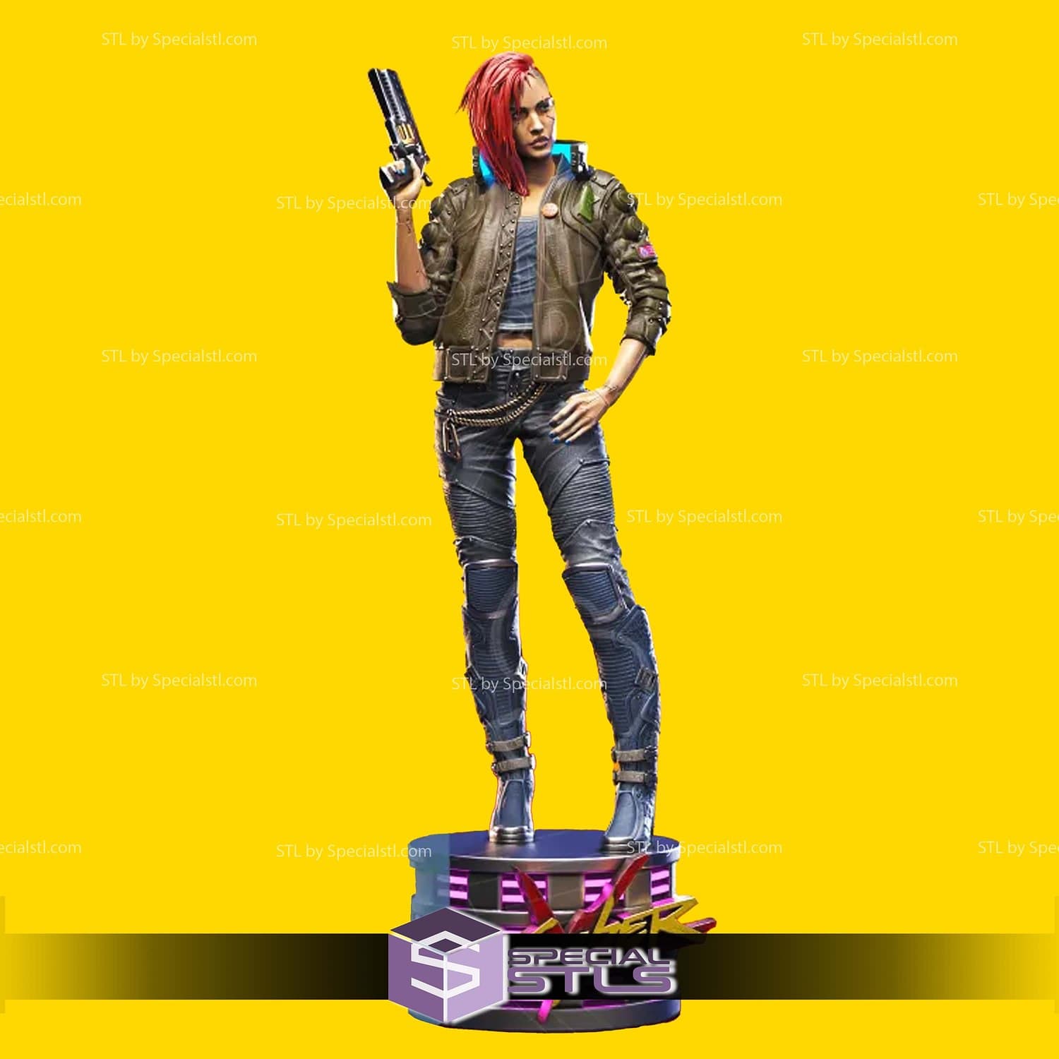 🤖 فیگور شخصیت Cyberpunk | جنس PLA+ | ارتفاع ۴۰ سانتیمتر — تصویر ۴