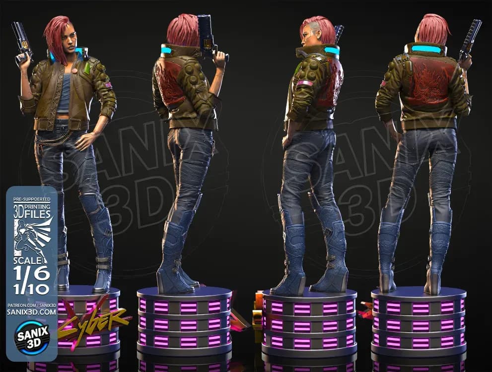 🤖 فیگور شخصیت Cyberpunk | جنس PLA+ | ارتفاع ۴۰ سانتیمتر — تصویر ۵