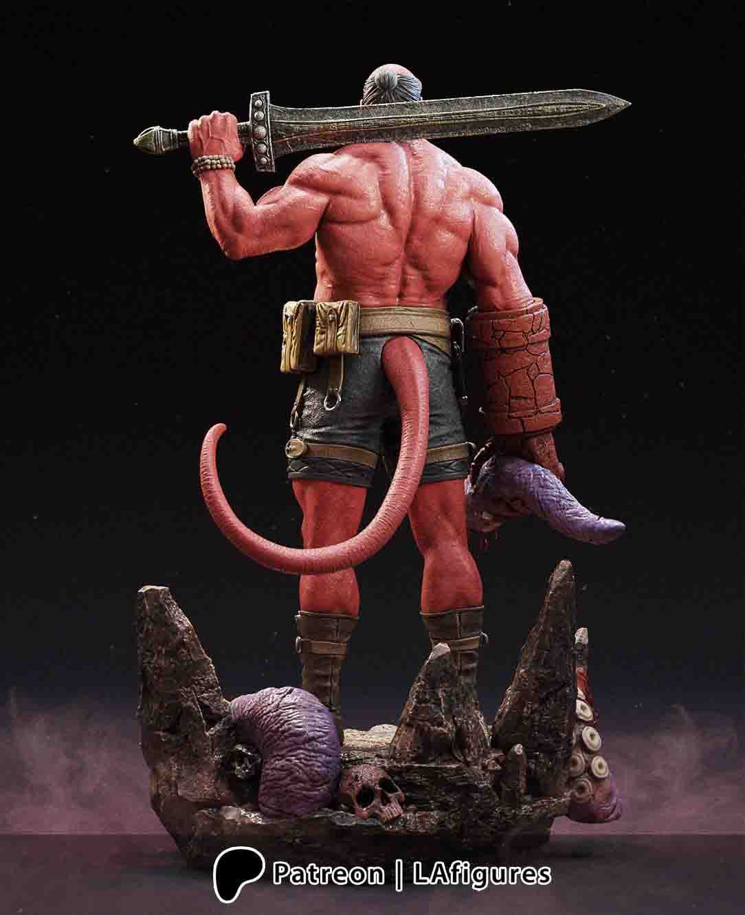 🔥 فیگور هلبوی Hellboy | جنس PLA+ | ارتفاع ۳۰ سانتیمتر — تصویر ۴