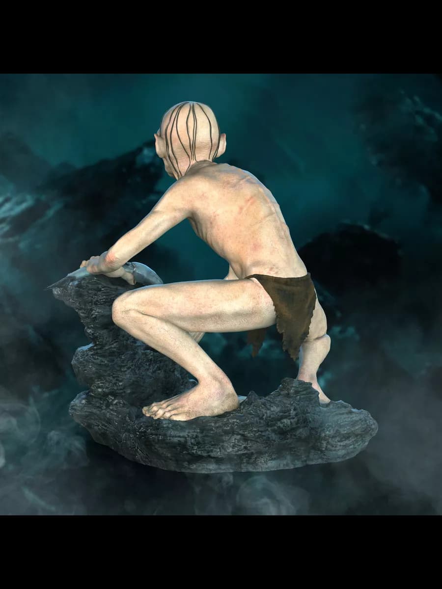 ⚔️ فیگور شخصیت گالوم (Gollum – The Lord of the Rings) | جنس PLA+ | ارتفاع ۲۴ سانتی‌متر — تصویر ۴