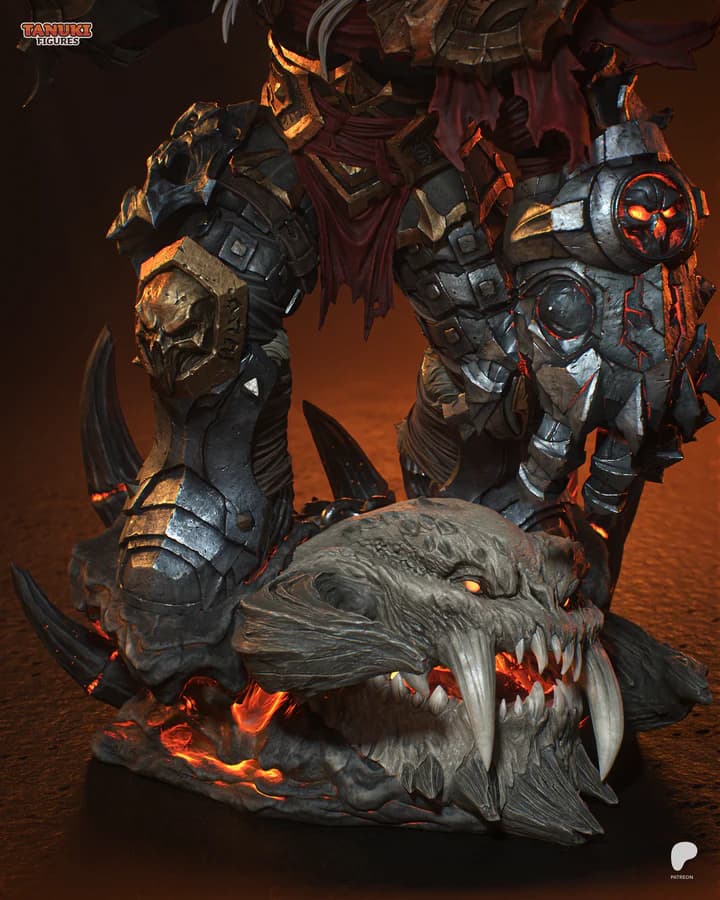 ⚔️ فیگور شخصیت وار (War – Darksiders) | جنس PLA+ | ارتفاع 40 سانتیمتر — تصویر ۷