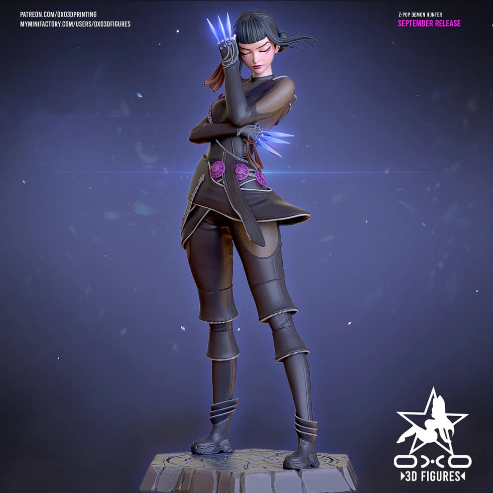 🔥 فیگور زوئی Demon Hunter | Fantasy Hunter | ارتفاع 20 سانتی‌متر | جنس PLA+ — تصویر ۲
