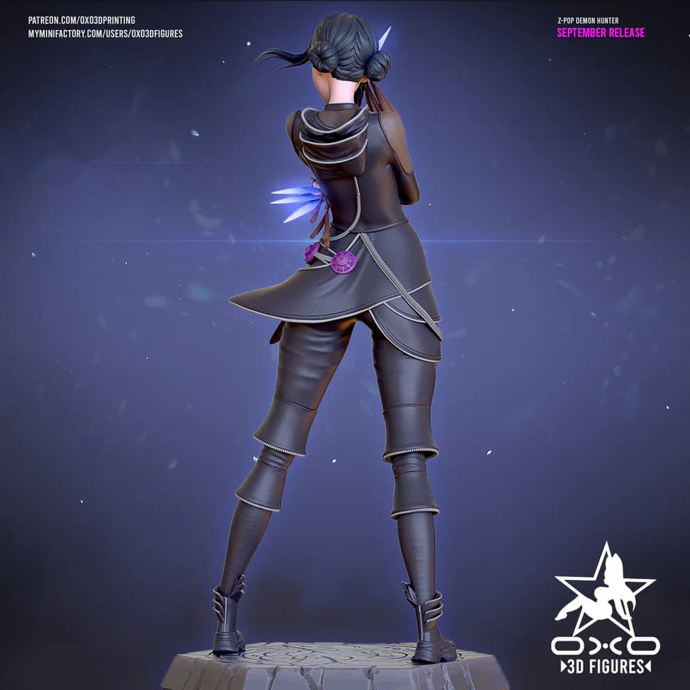 🔥 فیگور زوئی Demon Hunter | Fantasy Hunter | ارتفاع 20 سانتی‌متر | جنس PLA+ — تصویر ۴