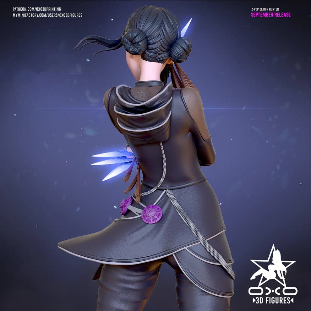 🔥 فیگور زوئی Demon Hunter | Fantasy Hunter | ارتفاع 20 سانتی‌متر | جنس PLA+ — تصویر ۷