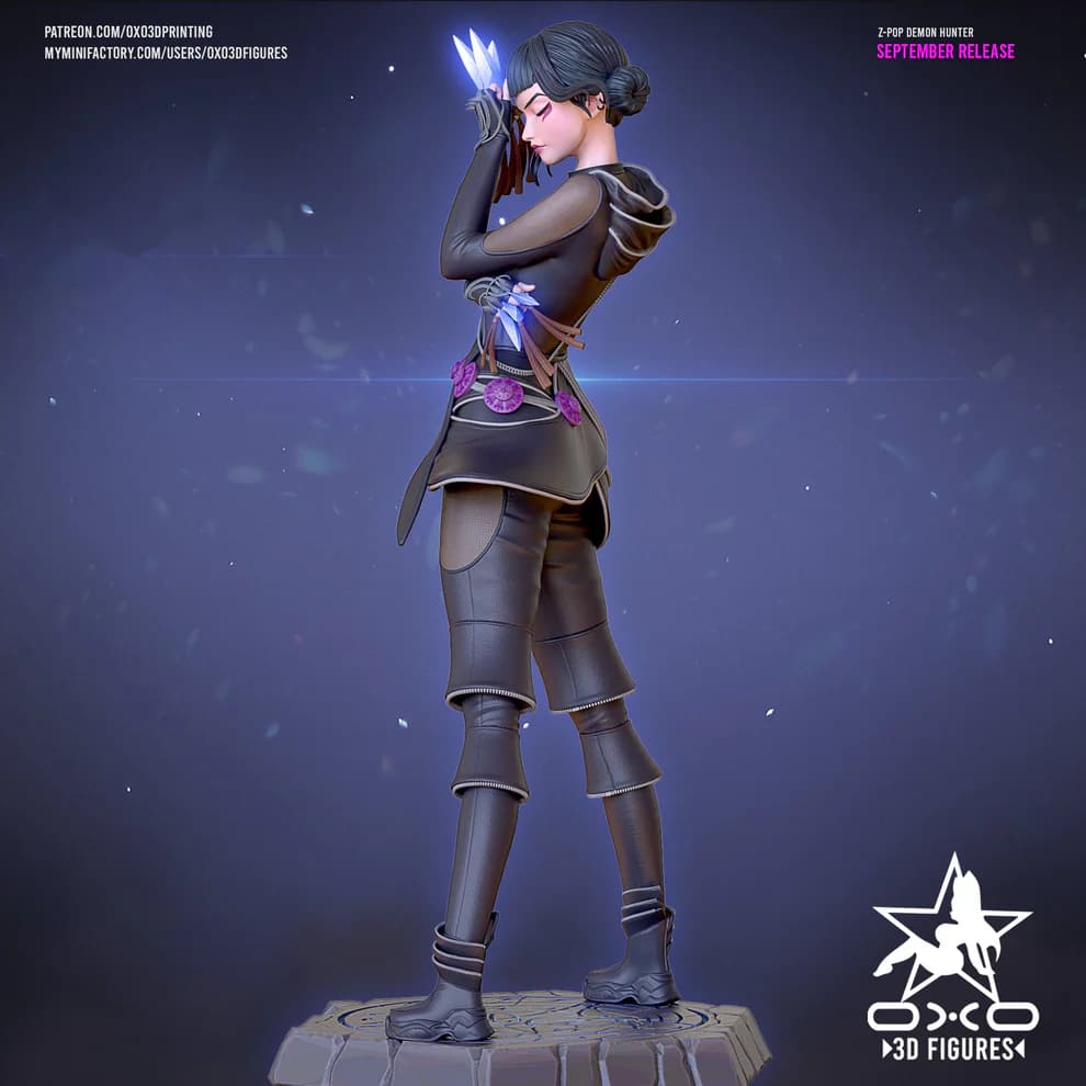 🔥 فیگور زوئی Demon Hunter | Fantasy Hunter | ارتفاع 20 سانتی‌متر | جنس PLA+ — تصویر ۹
