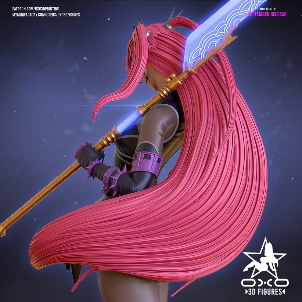 🔥 فیگور میرا Demon Hunter | Fantasy Hunter | ارتفاع 20 سانتی‌متر | جنس PLA+ — تصویر ۵