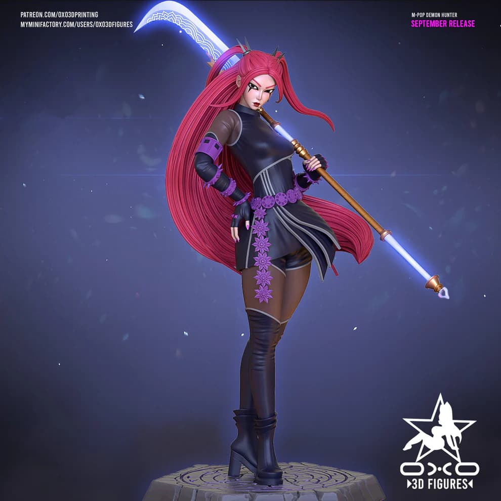 🔥 فیگور میرا Demon Hunter | Fantasy Hunter | ارتفاع 20 سانتی‌متر | جنس PLA+ — تصویر ۷