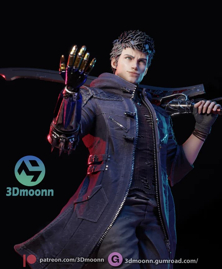 🔥 فیگور Nero (Devil May Cry) | جنس PLA+ | ارتفاع 35 سانتی‌متر — تصویر ۱۱