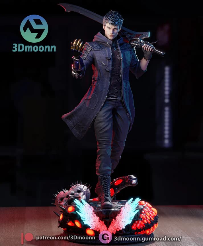 🔥 فیگور Nero (Devil May Cry) | جنس PLA+ | ارتفاع 35 سانتی‌متر — تصویر ۸
