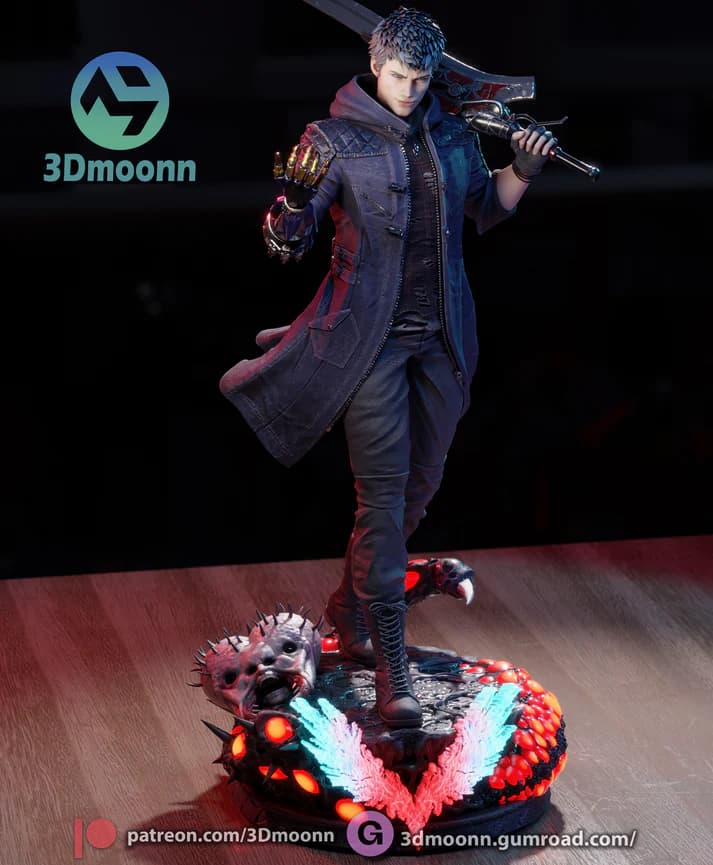 🔥 فیگور Nero (Devil May Cry) | جنس PLA+ | ارتفاع 35 سانتی‌متر — تصویر ۶