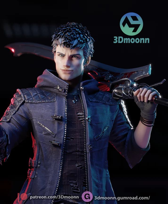 🔥 فیگور Nero (Devil May Cry) | جنس PLA+ | ارتفاع 35 سانتی‌متر — تصویر ۹