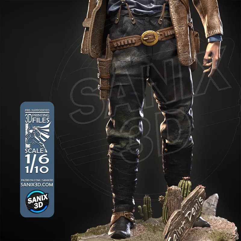 🤠 فیگور آرتور مورگان (Arthur Morgan) | جنس PLA+ | ارتفاع ۴۵ سانتی‌متر — تصویر ۵