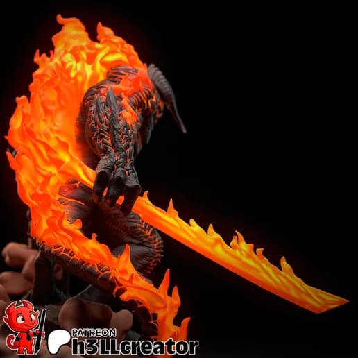 🔥 فیگور بالروگ (Balrog) | جنس PLA+ | ارتفاع ۴۰ سانتیمتر — تصویر ۵