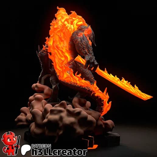 🔥 فیگور بالروگ (Balrog) | جنس PLA+ | ارتفاع ۴۰ سانتیمتر — تصویر ۱۲