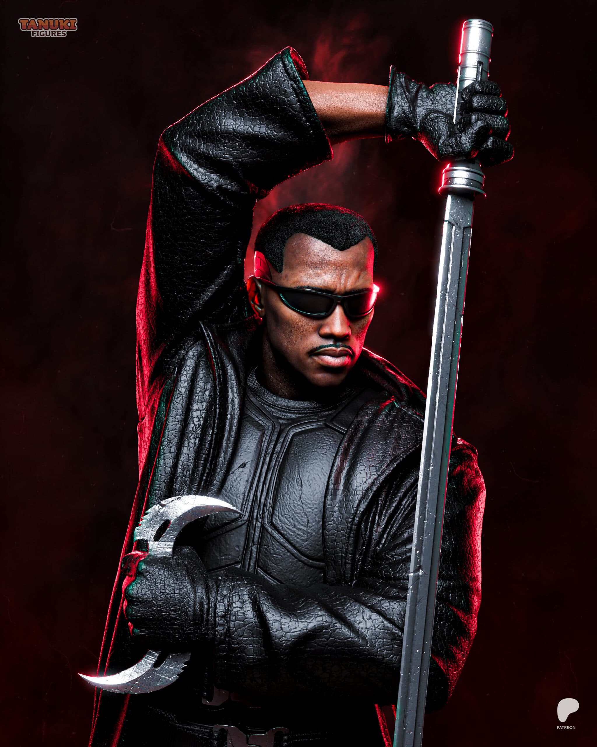 🗡️ فیگور بلید (Blade) | جنس PLA+ | ارتفاع ۴۰ سانتی‌متر — تصویر ۹