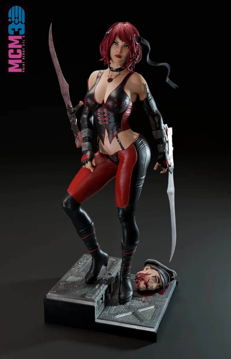 🩸 فیگور بلادرین (BloodRayne) ارتفاع 45 سانتیمتر | جنس PLA+ | تولید مخصوص کلکسیونرها — تصویر ۲