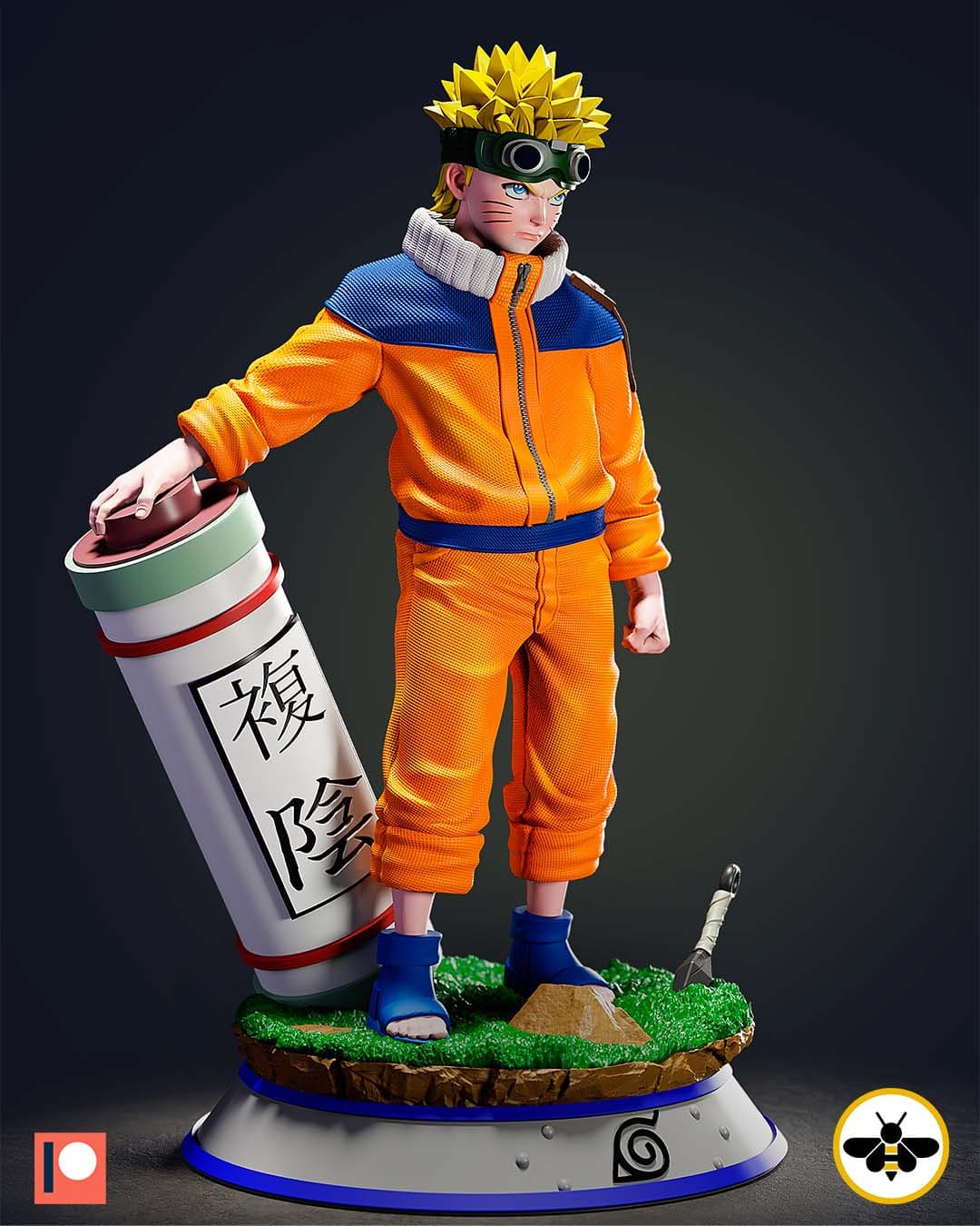 🟧 فیگور نارتو Naruto – ارتفاع ۳۵ سانتی‌متر – جنس PLA+ — تصویر ۲