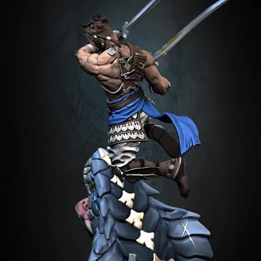 🐍⚔️ فیگور شاهزاده ایرانی | Prince of Persia | جنس PLA+ | ارتفاع ۴۰ سانتی‌متر — تصویر ۵