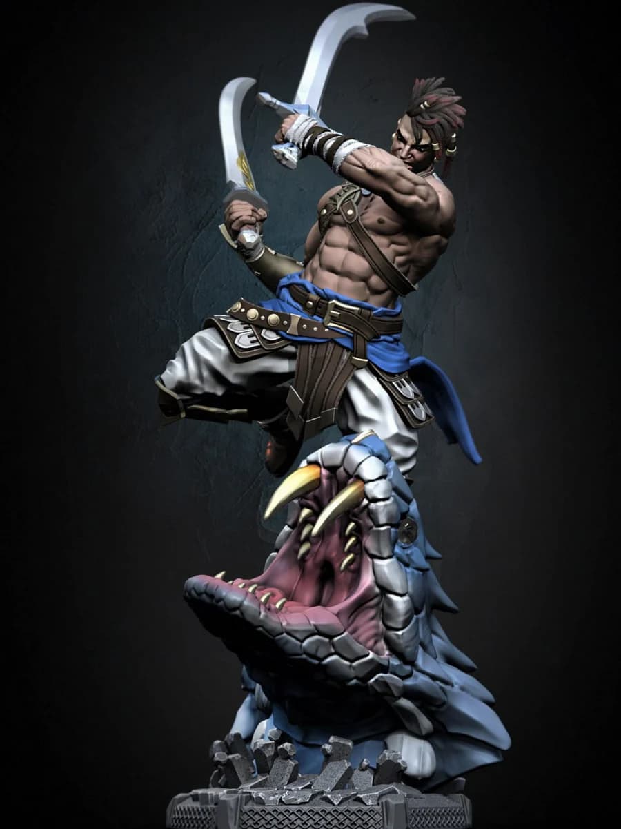 🐍⚔️ فیگور شاهزاده ایرانی | Prince of Persia | جنس PLA+ | ارتفاع ۴۰ سانتیمتر