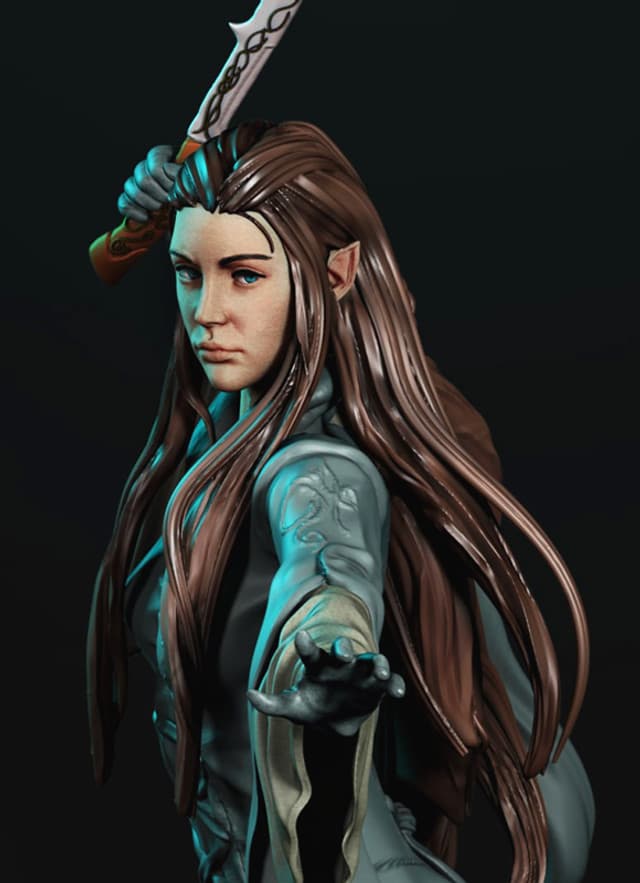 ✨ فیگور دست‌ساز Arwen | جنس PLA+ | ارتفاع ۳۰ سانتی‌متر
