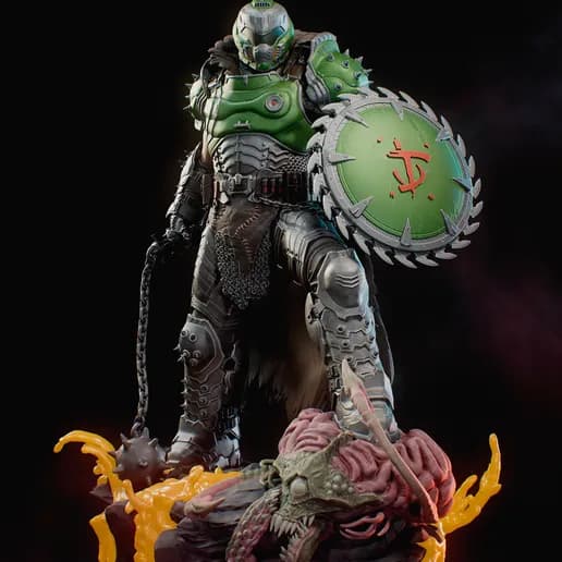 🔥 فیگور دست‌ساز Doom Slayer | جنس PLA+ | ارتفاع ۴۰ سانتی‌متر