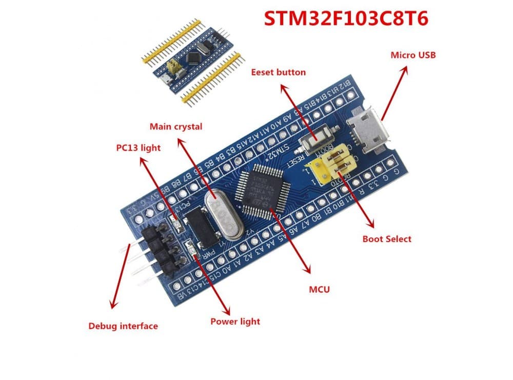 میکروکنترلر STM32F103C8T6 — تصویر ۱۱