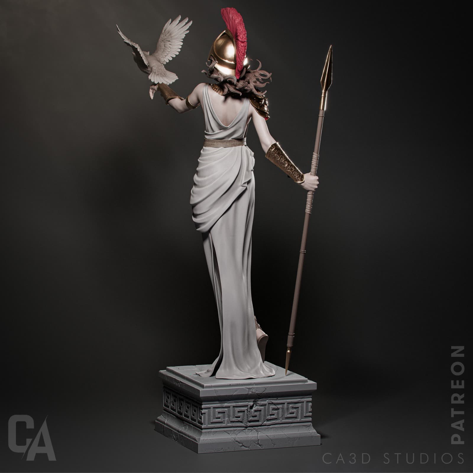 🏛️ فیگور الهه آتنا (Athena) – ارتفاع ۲۵ سانتیمتر | جنس PLA+ — تصویر ۳