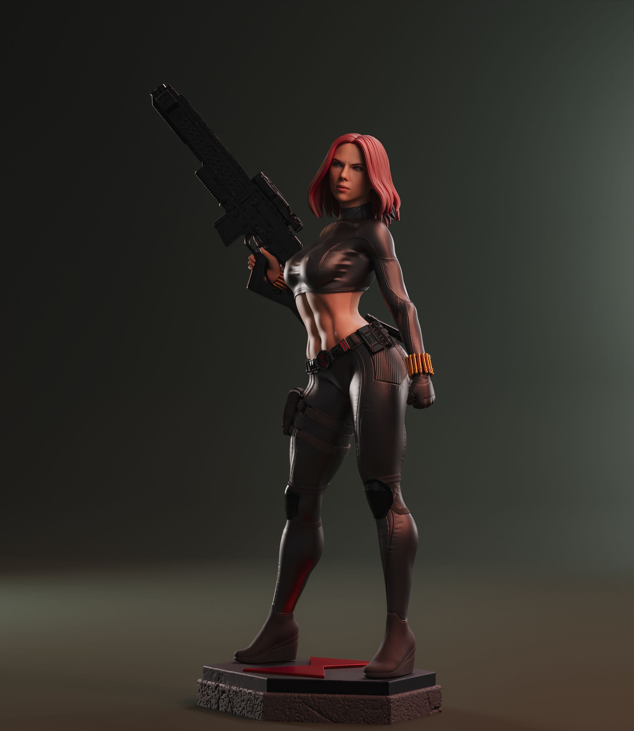 🕷️ فیگور ناتاشا رومانوف (Black Widow) – ارتفاع ۵۰ سانتی‌متر | جنس PLA+ — تصویر ۵