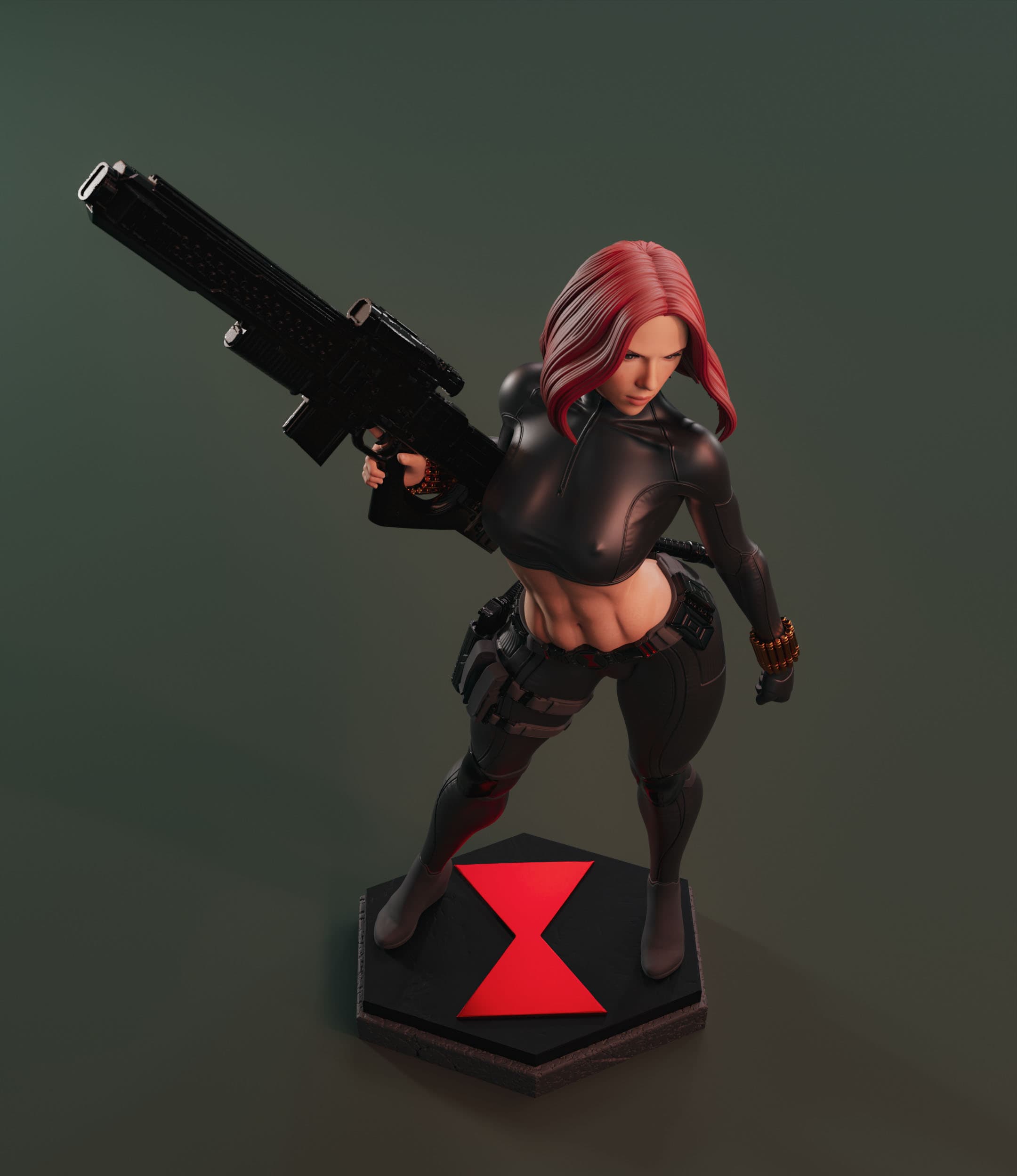🕷️ فیگور ناتاشا رومانوف (Black Widow) – ارتفاع ۵۰ سانتی‌متر | جنس PLA+ — تصویر ۷