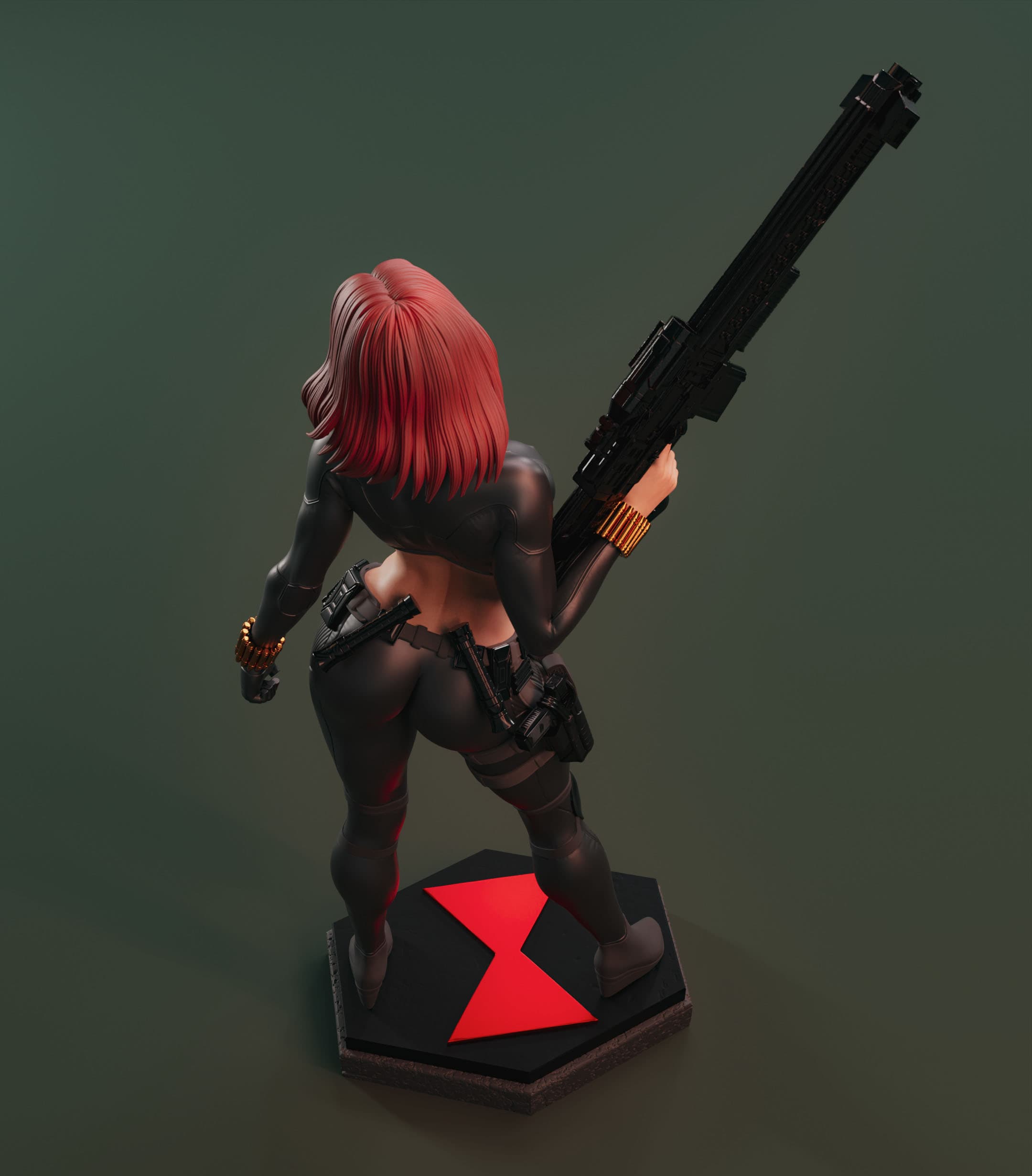 🕷️ فیگور ناتاشا رومانوف (Black Widow) – ارتفاع ۵۰ سانتی‌متر | جنس PLA+ — تصویر ۸