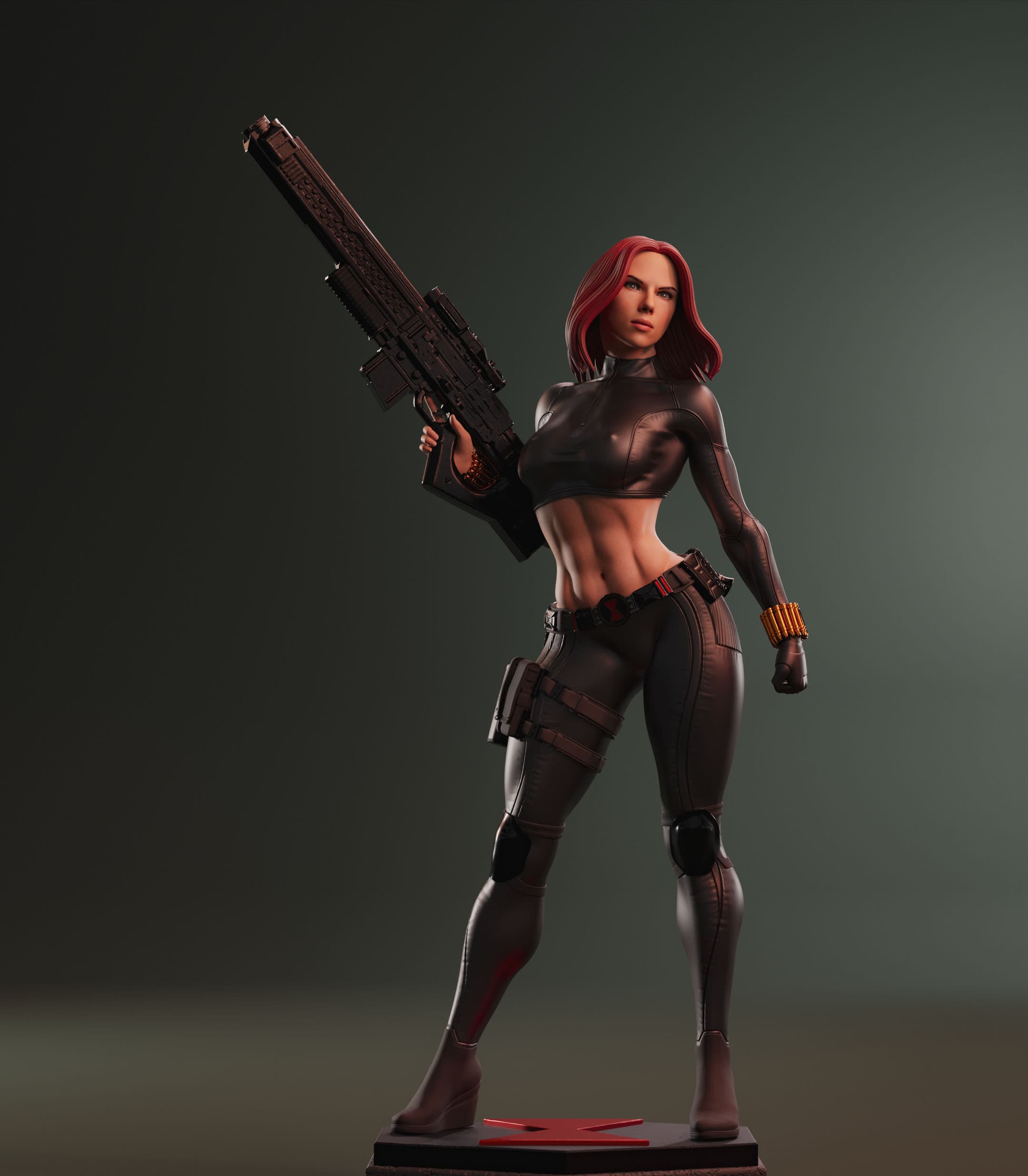 🕷️ فیگور ناتاشا رومانوف (Black Widow) – ارتفاع ۵۰ سانتی‌متر | جنس PLA+