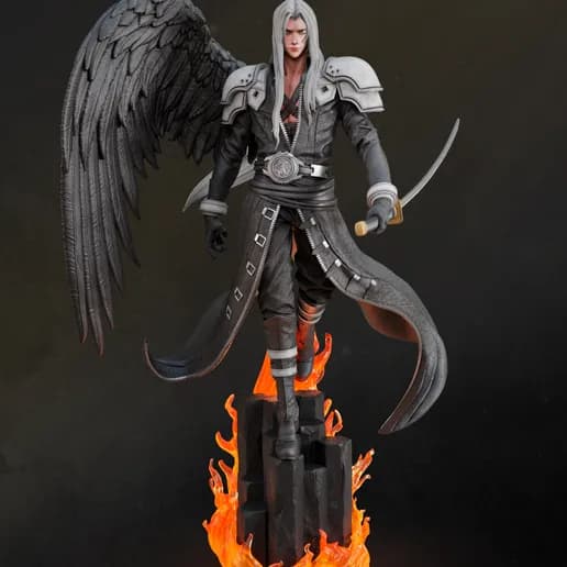 ⚔️ فیگور سفیروت (Sephiroth) – ارتفاع ۲۸ سانتی‌متر | جنس PLA+ | فرشته‌ی سیاه دنیای Final Fantasy — تصویر ۲