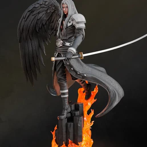 ⚔️ فیگور سفیروت (Sephiroth) – ارتفاع ۲۸ سانتی‌متر | جنس PLA+ | فرشته‌ی سیاه دنیای Final Fantasy — تصویر ۷